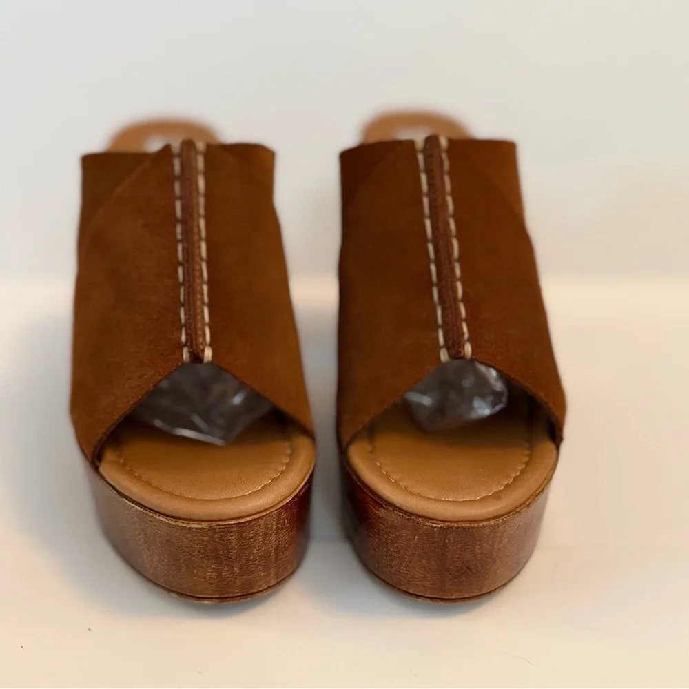 Steve Madden Brown Platform Mules - Picture 5 of 13